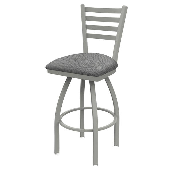 25" Swivel Counter Stool, Nickel Finish, Graph Seat